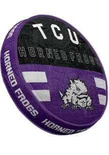 TCU Horned Frogs Circle Sqwish Pillow Throw Pillow - Purple