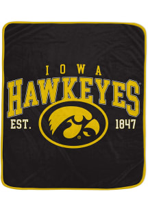 Iowa Hawkeyes 50x60 Vintage Arch Fleece Blanket - Black