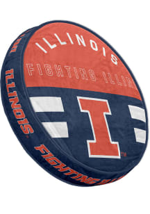 Illinois Fighting Illini Circle Sqwish Pillow Throw Pillow - Orange