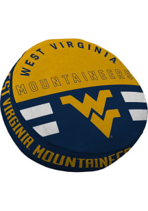 West Virginia Mountaineers Circle Sqwish Pillow Throw Pillow - Yellow