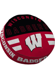 Wisconsin Badgers Circle Sqwish Pillow Throw Pillow - Cardinal