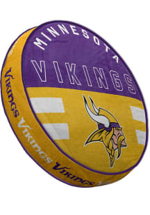 Minnesota Vikings Circle Sqwish Pillow Throw Pillow - Purple