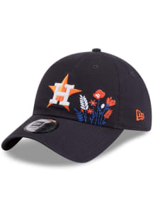 New Era Houston Astros Navy Blue Wildflower Casual Classic Womens Adjustable Hat