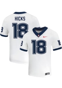 Kylish Hicks  Nike UConn Huskies White NIL Name And Number Football Jersey
