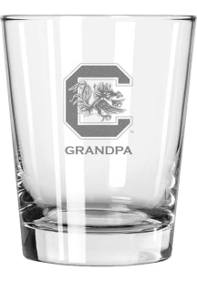 South Carolina Gamecocks Grandpa 15oz Rock Glass - White