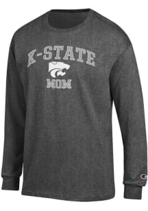 Champion K-State Wildcats Charcoal Mom Jersey Long Sleeve T Shirt
