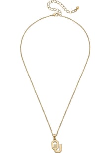 Oklahoma Sooners Matte Logo Necklace