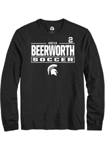 Sofia Beerworth Michigan State Spartans Black NIL Stacked Box Long Sleeve Player T Shirt
