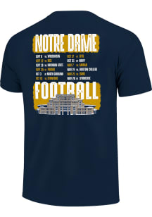 Notre Dame Fighting Irish Navy Blue 2026 Football Schedule Short Sleeve T Shirt