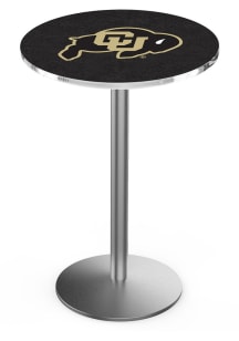 Colorado Buffaloes Stainless Round Base Pub Table
