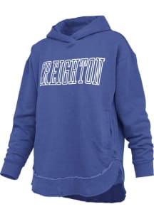 Pressbox Creighton Bluejays Womens Blue Clairmont Hooded Sweatshirt