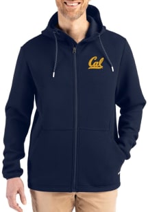 Cutter and Buck Cal Golden Bears Mens Navy Blue Epic Comfort Full Zip Light Weight Jacket