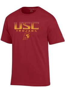 Champion USC Trojans Cardinal Name Mascot Short Sleeve T Shirt