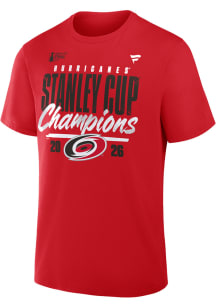 Carolina Hurricanes Red 2026 Stanley Cup Champions Short Sleeve T Shirt