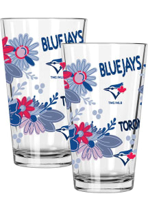 Toronto Blue Jays Flowers 2 Pack 16oz Pint Glass -