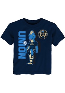 Philadelphia Union Toddler Navy Blue Mascot Hero Short Sleeve T-Shirt