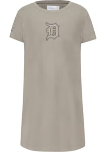 Pro Standard Detroit Tigers Girls Tan Neutral Short Sleeve Dress