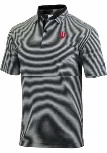 Columbia Indiana Hoosiers Mens Black Heat Seal Golden Hills Short Sleeve Polo