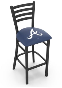 Atlanta Braves Stationary Pub Stool - Black