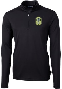 Cutter and Buck Nashville SC Mens Black Virtue Eco Pique Big and Tall Qtr Zip