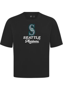 Levelwear Seattle Mariners Black Signature Knit Team Surge Short Sleeve Fashion T Shirt