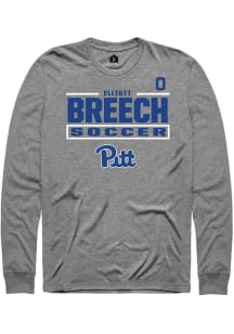 Elliott Breech Pitt Panthers Graphite NIL Stacked Box Long Sleeve Player T Shirt