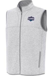 Antigua Greensboro Swarm Mens Grey Heather Fortune Sleeveless Jacket