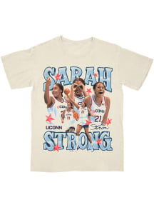 Sarah Strong UConn Huskies Ivory Women's Basketball Stars Retro Short Sleeve Fashion Player T Shir..