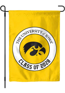 Iowa Hawkeyes Class of 2028 Garden Flag - Black