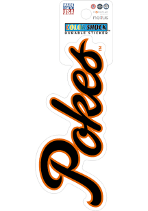 Oklahoma State Cowboys Wordmark 3in Durable Stickers - Orange