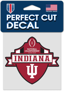 Indiana Hoosiers 2026 National Champs Bound 4"x4" Auto Decal - Crimson