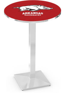 Arkansas Razorbacks Chrome Square Base Pub Table