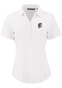 Cutter and Buck Grambling State Tigers Womens White Vault Forge Eco Polo Short Sleeve Polo Shirt