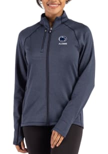Cutter and Buck Penn State Nittany Lions Womens Navy Blue Alumni Peshastin Long Sleeve Full Zip Ja..