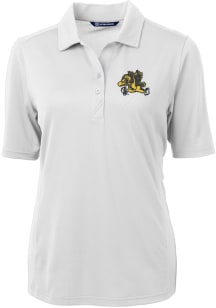 Cutter and Buck Iowa Hawkeyes Womens White Virtue Eco Pique Short Sleeve Polo Shirt
