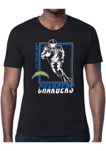 Starter Los Angeles Chargers Black Grid Short Sleeve T Shirt