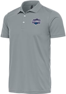 Antigua Greensboro Swarm Mens Graphite Flex Short Sleeve Polo
