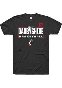 Grant Darbyshire Cincinnati Bearcats Black NIL Stacked Box Short Sleeve Player T Shirt
