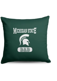 Michigan State Spartans Dad 18x18 Throw Pillow - Green