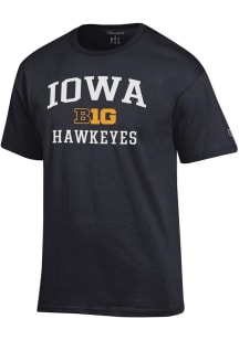 Champion Iowa Hawkeyes Black Big Ten Jersey Short Sleeve T Shirt