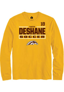 Taryn Deshane Western Michigan Broncos Gold NIL Stacked Box Long Sleeve Player T Shirt
