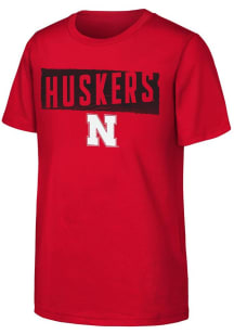 Nebraska Cornhuskers Youth Red Tale of the Tape Short Sleeve T-Shirt