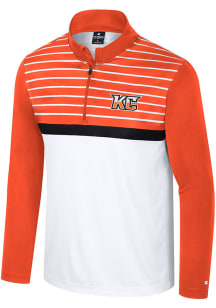 Colosseum Kansas City Mavericks Mens White Kynes Long Sleeve Qtr Zip Pullover