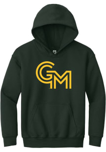 Summit Sportswear George Mason University Youth Green Primary Logo Long Sleeve Hoodie