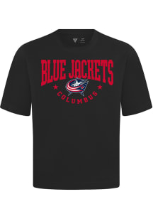 Levelwear Columbus Blue Jackets Black Signature Knit Archway Short Sleeve Fashion T Shirt