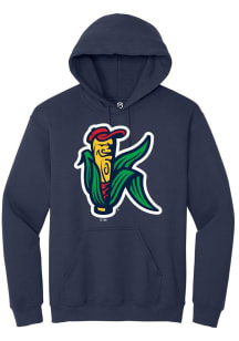Summit Sportswear Cedar Rapids Kernels Mens Navy Blue Primary Logo Long Sleeve Hoodie