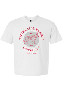 Summit Sportswear NC State Wolfpack Womens White Circle Short Sleeve T-Shirt