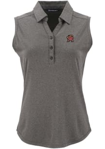 Cutter and Buck Maryland Terrapins Womens Black Forge Eco Polo Shirt