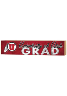 KH Sports Fan Utah Utes Grad graduation graphic Sign - Red