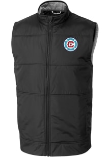 Cutter and Buck Chicago Fire Big and Tall Black Stealth Mens Vest